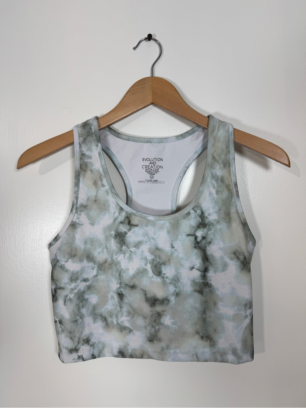 WAT75 {Evolution and Creation} Green Racerback Shelf Bra No Padding Sports Bra